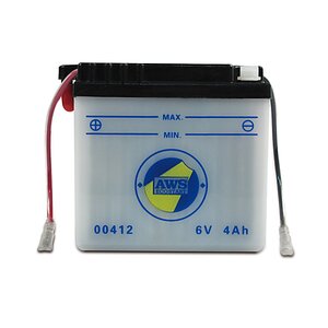 Batterie 6V 4,0 Ah - 6N4B-2A-3 -  inkl. Batteriesure -...